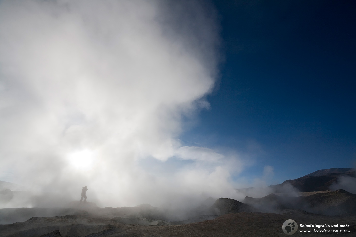 Geysir Sol de Manana frühmorgens