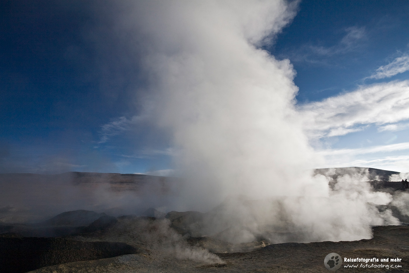 Geysir Sol de Manana frühmorgens