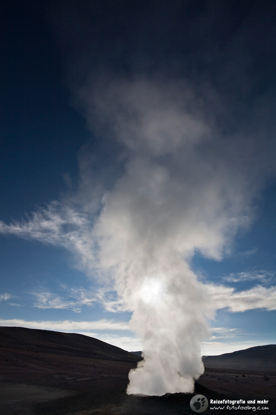Geysir Sol de Manana frühmorgens