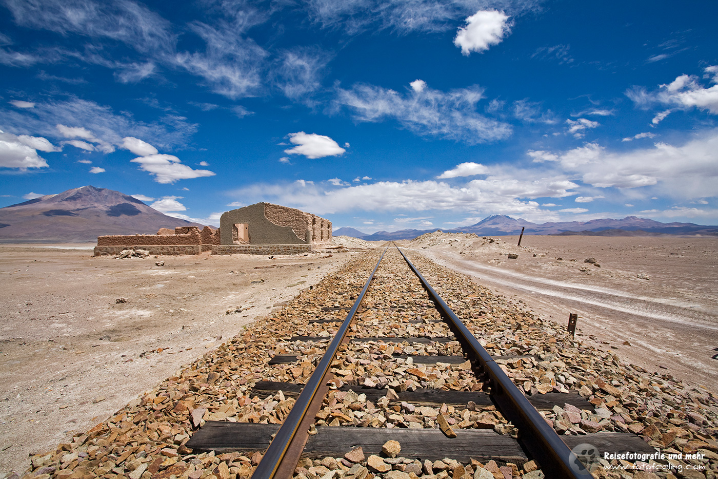 Bahngleise im Altiplano