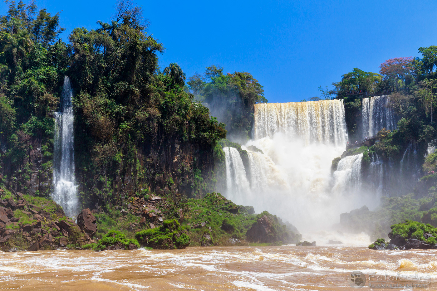 Iguazú Wasserfälle - Bootsfahrt auf der Argentinischen Seite
