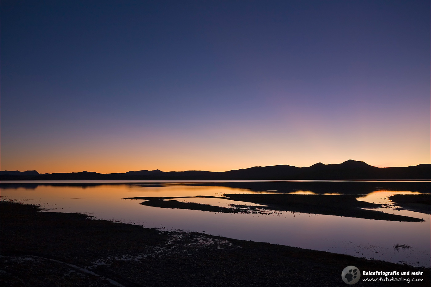 Abendstimmung am See Laguna Parrillar in der Nähe von Punta Arenas