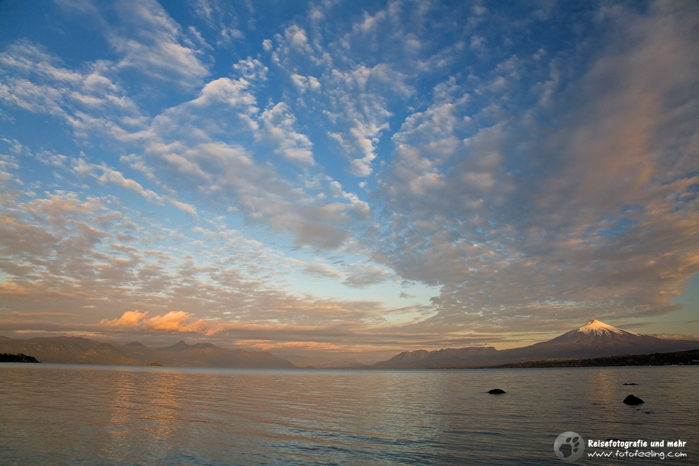 Sonnenuntergang am Vulkan Villarica