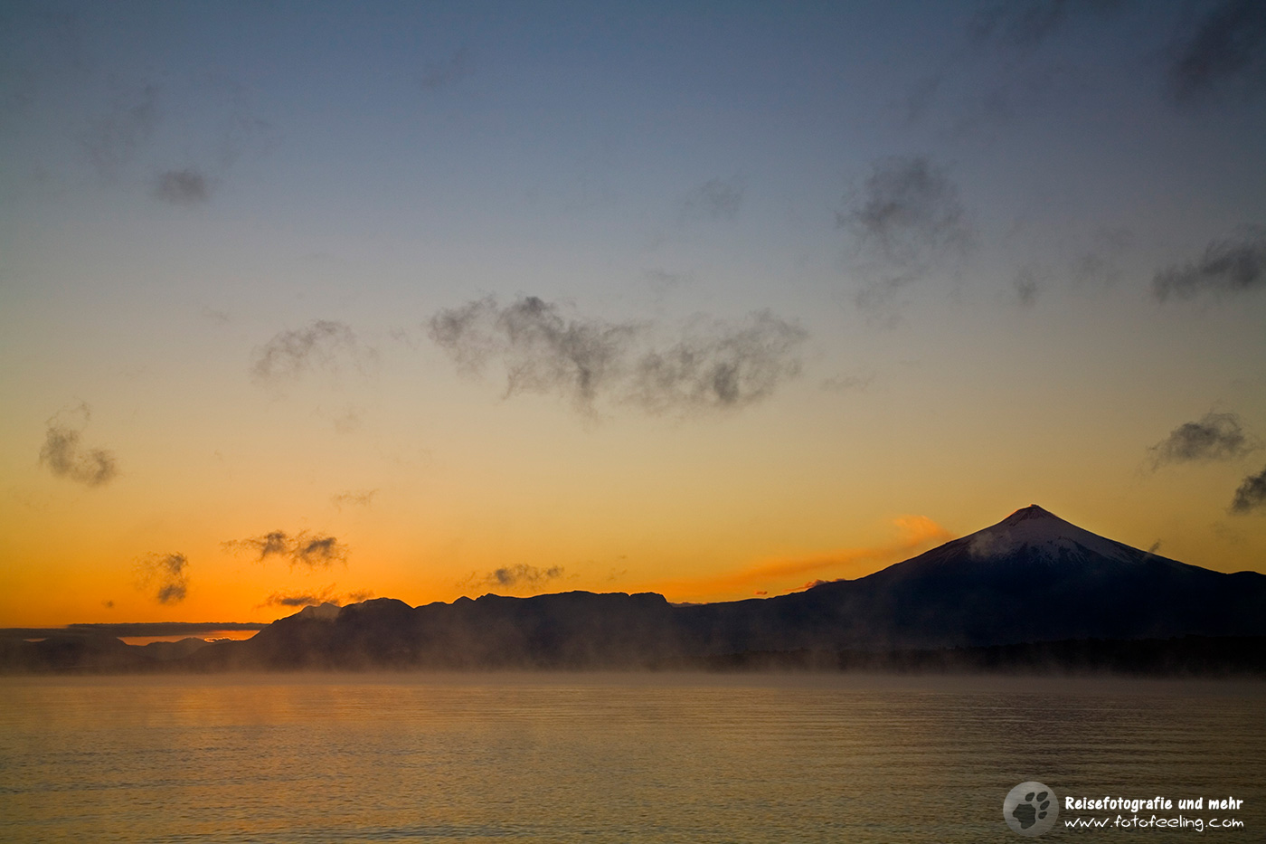 Sonnenaufgang am Vulkan Villarica