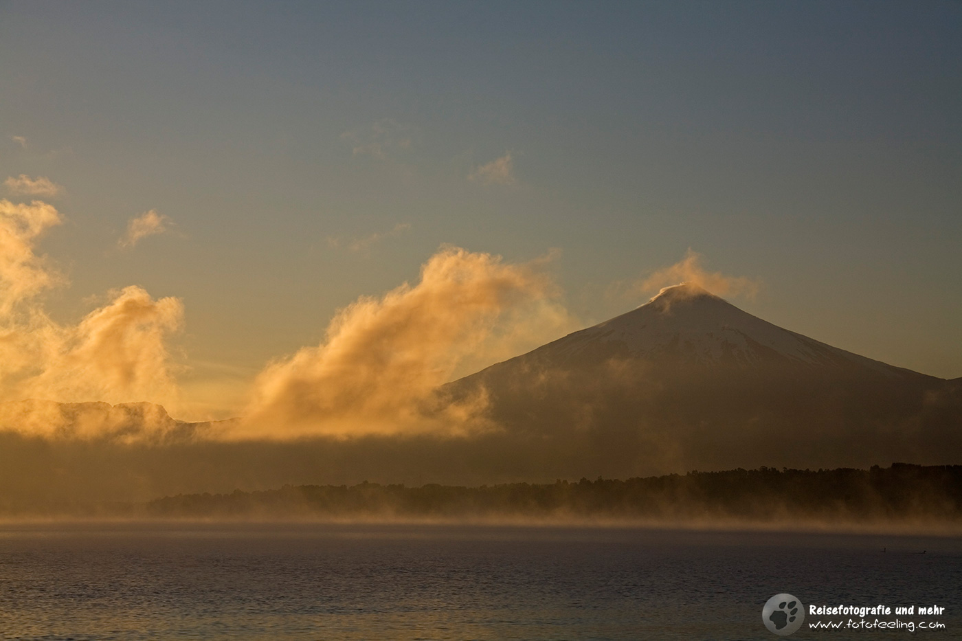 Sonnenaufgang am Vulkan Villarica