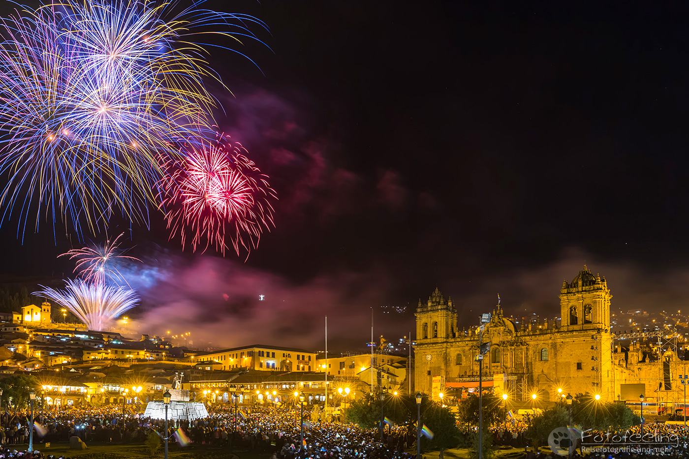 Feuerwerk in Cusco,  Inti Raymi & the Anniversary Celebrations of Cusco