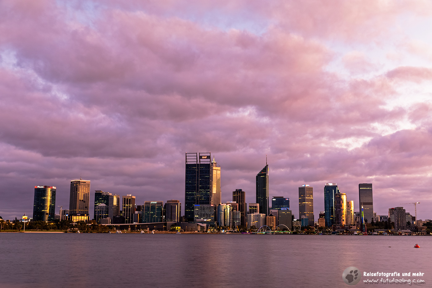 Perth Skyline am Morgen