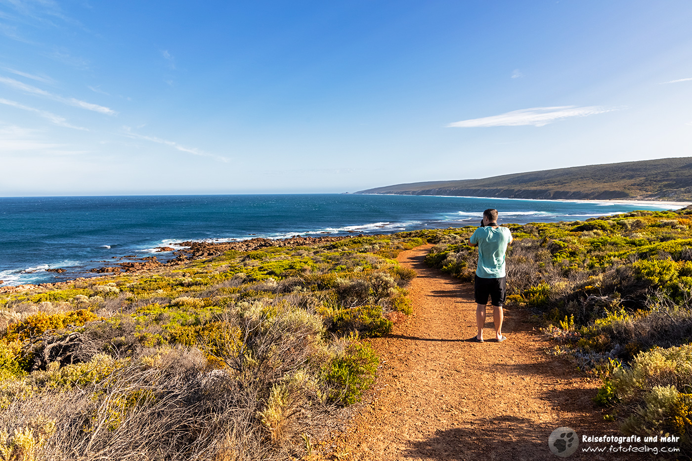 Chris auf dem Torpedo Trail, Yallingup, Western Australia, Australien