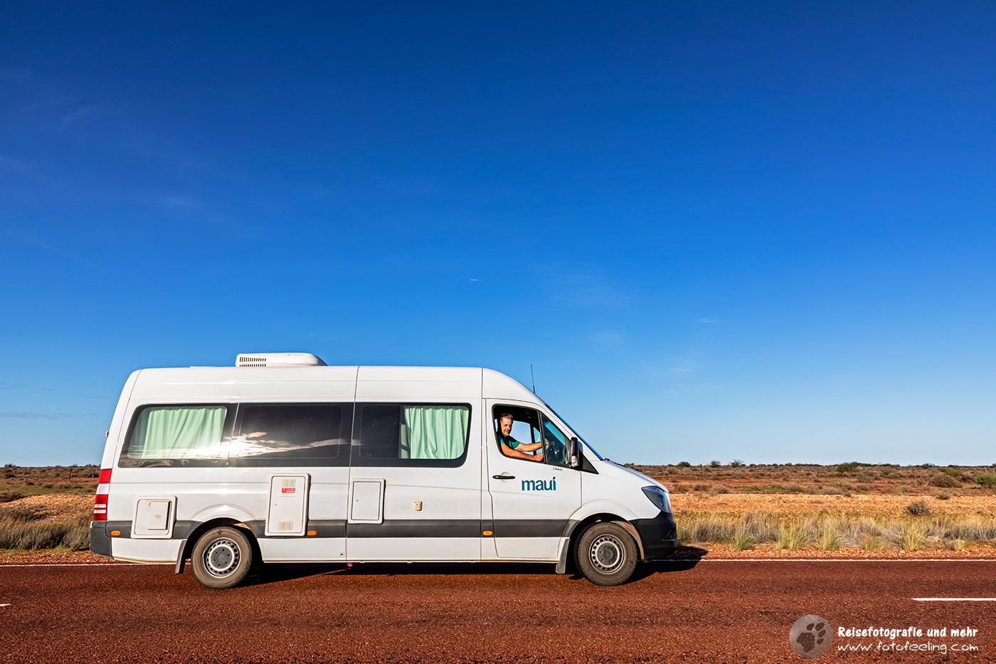Chris unterwegs auf dem Stuart Highway, South Australia, Australien