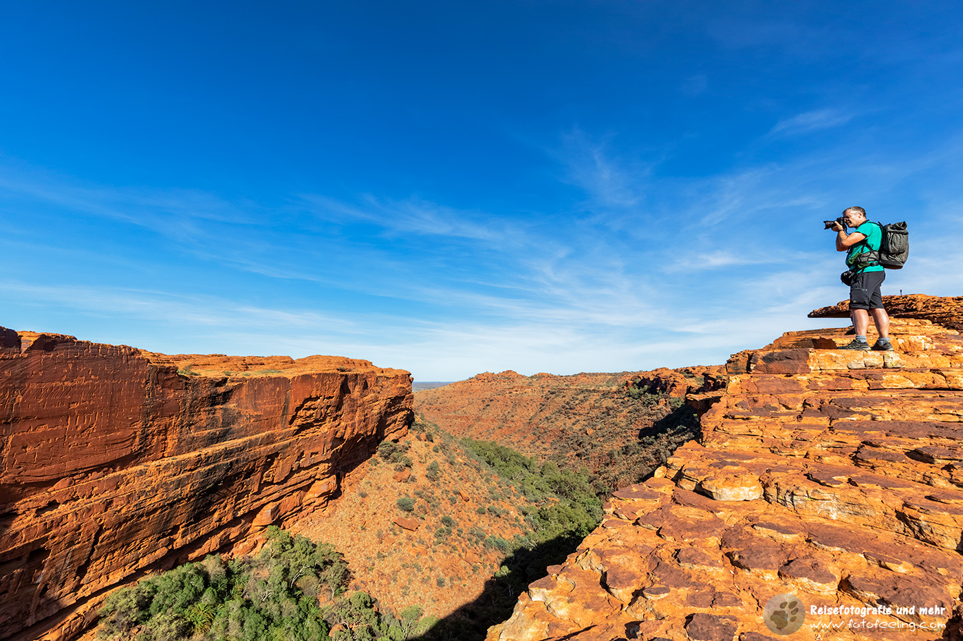 Chris ist begeistert vom Kings Canyon, Watarrka-Nationalpark, Northern Territory, Australien