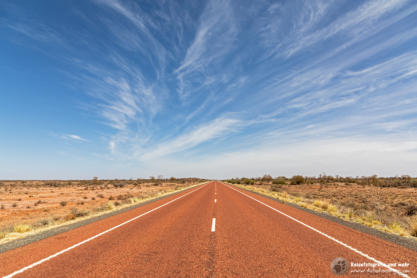 Rote Straße im Northern Territory, Australien