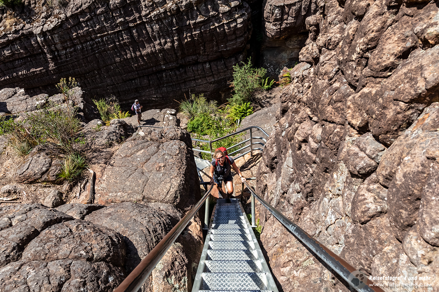 Tolle Wanderung über Treppen zum Pinnacle Lookout, Grampians Nationalpark, Victoria, Australien