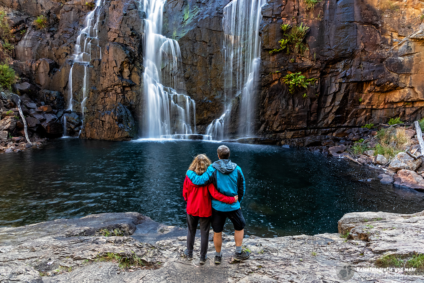 Wir vor den MacKenzie Falls, Grampians Nationalpark, Victoria, Australien