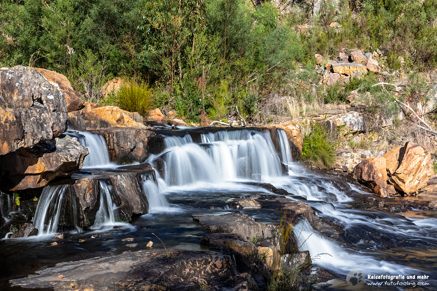 Zulauf der MacKenzie Falls, Grampians Nationalpark, Victoria, Australien