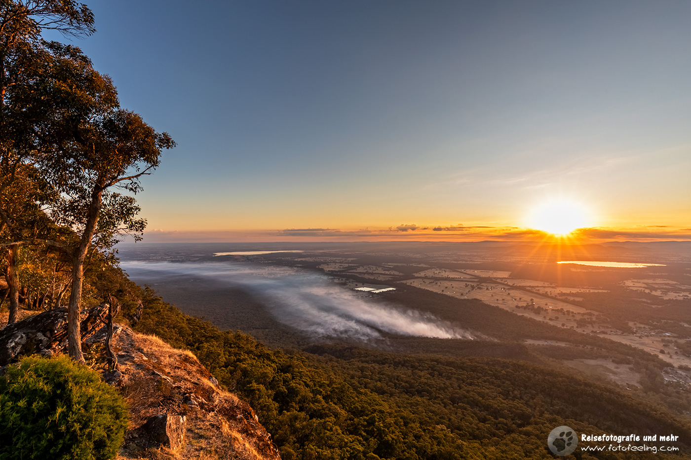 Sonnenaufgang am Boroka Lookout, Grampians Nationalpark, Victoria, Australien