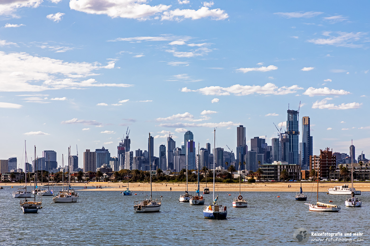 Aussicht auf die Skyline von Melbourne, Victoria, Australien