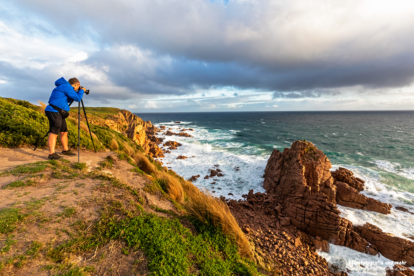 Chris am Pinnacles Lookout, Philip Island, Victoria, Australien