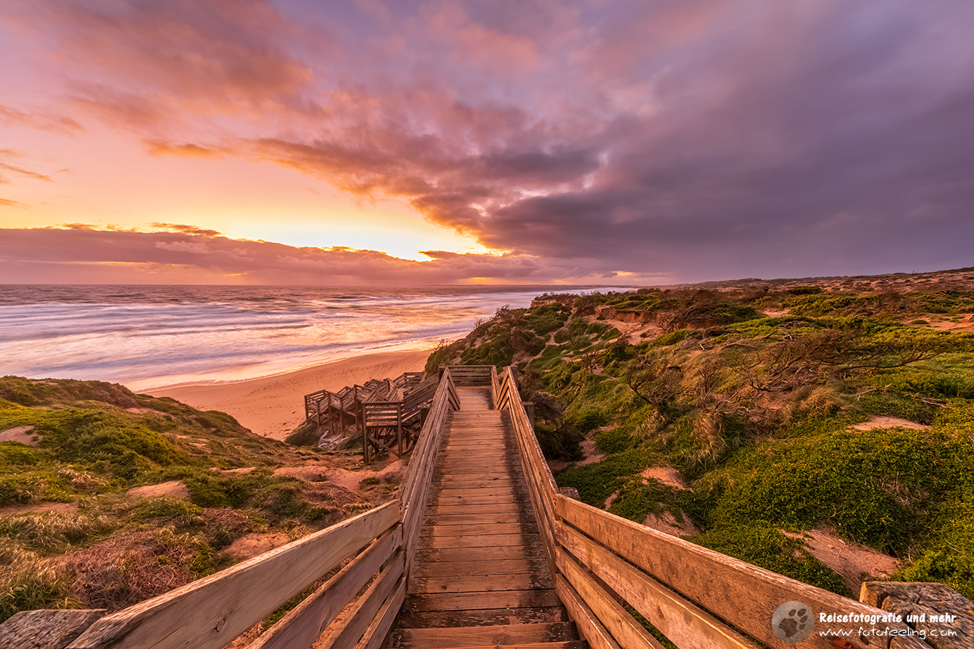 Dämmerung über dem Woolamai Surf Beach, Philip Island, Victoria, Australien