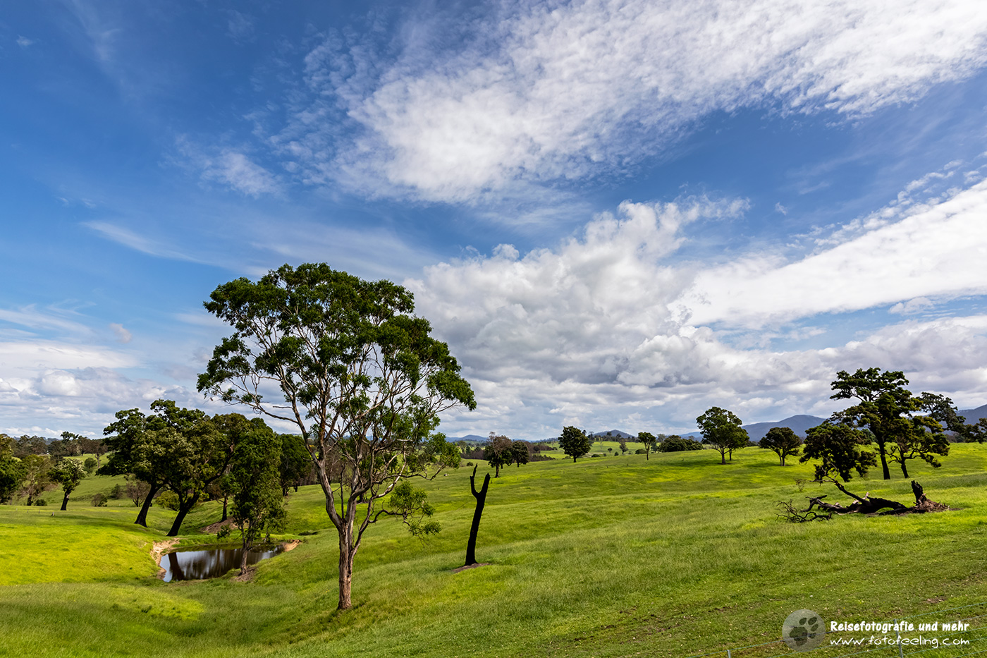 Bilderbuchlandschaft entlang des Princes Highway, New South Wales, Australien