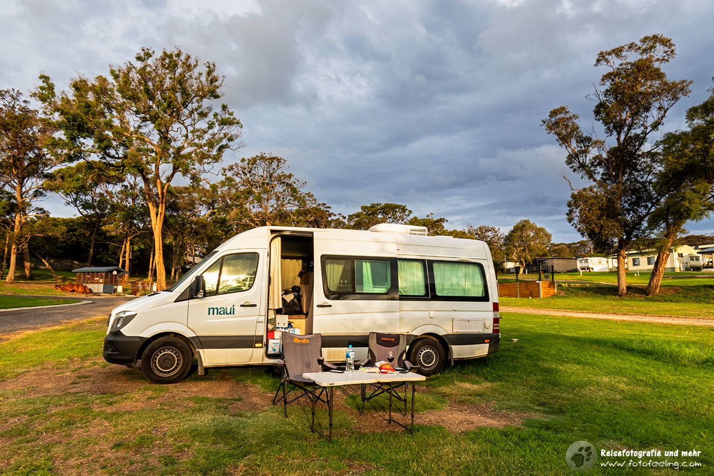 Camping am Wallaga Lake Holiday Park, New South Wales, Australien