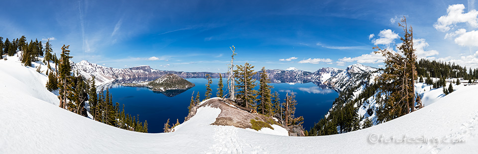 Crater Lake mit Wizard Island, Crater Lake Nationalpark, Oregon, Amerika