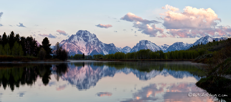 Oxbow Bend - Snake River im ersten Licht,  Grand Teton Nationalpark