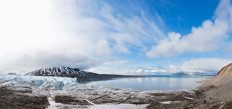 "14. Juli Gletscher", Fjortende Julibukta in Krossfjorden, Spitzbergen (Svalbard), Norwegen