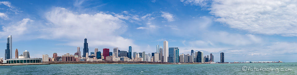 Chicago Skyline, Michigansee, Illinois, USA