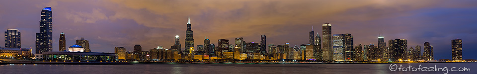 Chicago Skyline, Michigansee, Illinois, USA