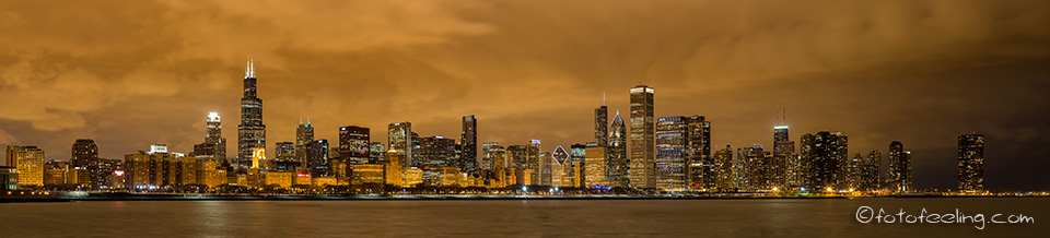 Chicago Skyline, Michigansee, Illinois, USA