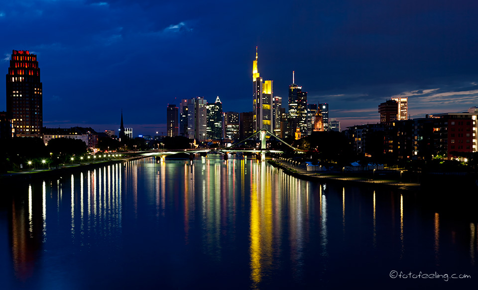Skyline von Frankfurt am Main mit seinem Bankenzentrum