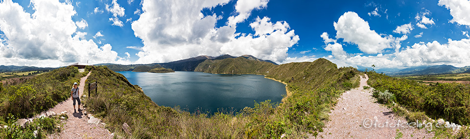 Wanderweg rund um den Cuicocha Kratersee - „Regenbogensee“, Provinz Imbabura, Ecuador