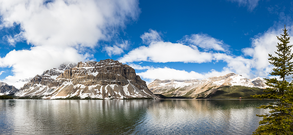 Bow  Lake, Icefields  Parkway (Highway 93), Jasper Nationalpark, Rocky  Mountains, Alberta, Kanada